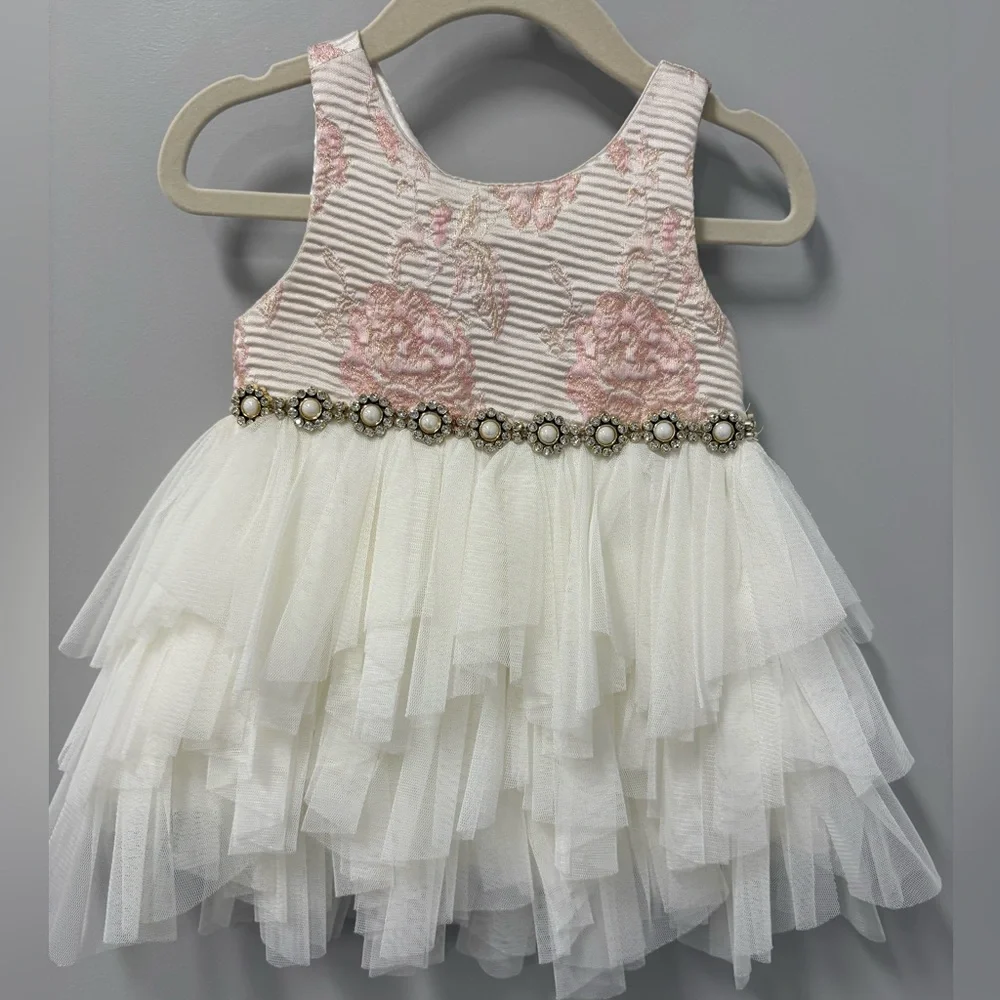 SOLD ❤️ American Princess | Tule Embroidered Occasion Dress - Picture 1 of 5